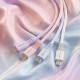 넥스트유 USB C to C 실리콘 충전 케이블 240W 1.5m 퍼플 CC89015