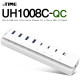 ipTIME UH1008C-QC USB3.2 8포트 유전원 충전 허브 전원 아답터 포함