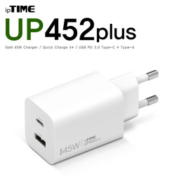 ipTIME USB PD 45W GaN 초고속 멀티 충전기 UP452 PLUS Cable 미포함