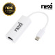 NX1609 USB C 유선랜카드 100Mbps 속도 화이트(NX-UC20L)