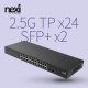 NX1749 2.5G 16+2포트 10G 허브(NX-S25G-1226F-N)
