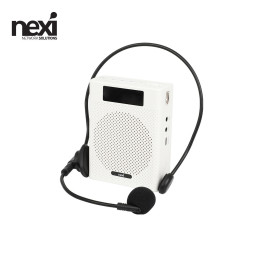 NX1535 휴대용 블루투스 마이크 앰프 화이트(NX-BWMIC-W)