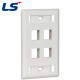 LS전선 아울렛 페이스 플레이트 4구 LS-FP-US-4PORT