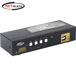 강원전자 넷메이트 듀얼 4K 60Hz HDMI KVM 4:1 스위치(USB) NM-HKD04D