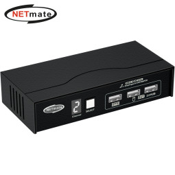 강원전자 넷메이트 4K 60Hz Displayport KVM 2:1 스위치(USB) NM-DK4602P
