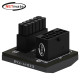 강원전자 넷메이트 600W 슬림 12VHPWR 변환 어댑터 (알루미늄 블랙/STD 180도) [EZDIY-FAB] NM-DPI18924