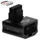 강원전자 넷메이트 600W 12VHPWR 변환 어댑터 (알루미늄 블랙/STD 90도) [EZDIY-FAB] NM-DPI18911