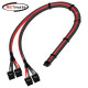 강원전자 넷메이트 12VHPWR to PCI-E 8핀x4 변환 슬리빙 케이블 0.45m (블랙/레드) [EZDIY-FAB] NM-DPR1857
