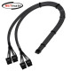 강원전자 넷메이트 12VHPWR to PCI-E 8핀x4 변환 슬리빙 케이블 0.45m (블랙) [EZDIY-FAB] NM-DPR1851