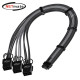 강원전자 넷메이트 12VHPWR to PCI-E 8핀x3 변환 슬리빙 케이블 0.3m (블랙/그레이) [EZDIY-FAB] NM-DPR1866