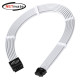 강원전자 넷메이트 PCI-E 5.0 12VHPWR 연장 슬리빙 케이블 0.3m (화이트) [EZDIY-FAB] NM-DPR1791
