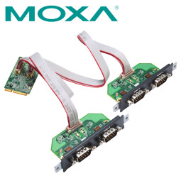 MOXA Mini PCI Express 4포트 RS232/422/485 시리얼카드 CP-114N-T
