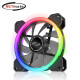 강원전자 넷메이트 Dual Ring ARGB 120mm 쿨링팬(블랙/단품) [EZDIY-FAB] NM-120256PRGB