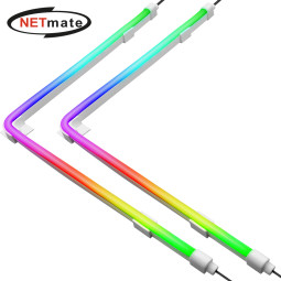 강원전자 넷메이트 ARGB NEON LED 스트립 라이트 400mm(2PACK) [EZDIY-FAB] NM-HPI1291