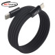 강원전자 넷메이트 USB2.0 마그네틱 C타입 60W 고속충전 케이블 1m (블랙) NM-UCC2601BM