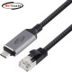 강원전자 넷메이트 랜케이블 일체형 USB Type C 기가비트 랜카드 (1.5m) NM-UCRJ15