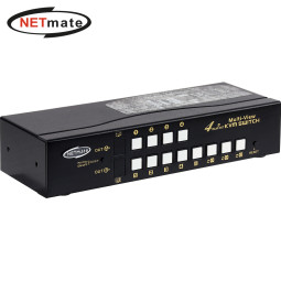 강원전자 넷메이트 Multi-View 듀얼 4K HDMI KVM 4:1 스위치(USB) NM-HKM4304D