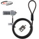 강원전자 넷메이트 노트북 도난방지 와이어 잠금장치&락 클립 (다이얼 타입/직경4.5mm/1.8m) NM-SKN01LD