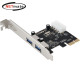 강원전자 넷메이트 USB3.0 2포트 PCI Express 카드(슬림PC겸용) NM-PU32