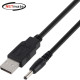 강원전자 넷메이트 USB 전원 케이블 2m (3.5x1.4mm/1W/블랙) NMC-UP142001B