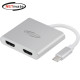 강원전자 넷메이트 USB Type C to 듀얼 HDMI 컨버터 NM-PCH02