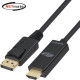 강원전자 넷메이트 DP to HDMI 컨버터 3m (4K60Hz) NM-DH463H