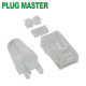 강원전자 플러그마스터 UTP CAT.6 RJ-45 8P8C 플러그&부트 - Three Prongs 핀 P8-0393(낱개)