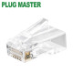 강원전자 플러그마스터 UTP CAT.6 RJ-45 8P8C EZ 플러그(클리어) - Three Prongs 핀 P8-007-48(낱개)