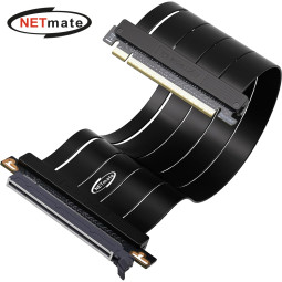 강원전자 넷메이트 PCI-E 5.0 라이저 케이블 300mm (블랙/180도) [EZDIY-FAB] NM-DPC2476