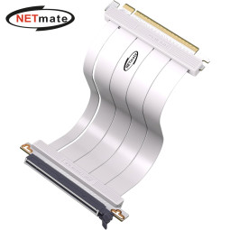 강원전자 넷메이트 PCI-E 5.0 라이저 케이블 200mm (화이트/180도) [EZDIY-FAB] NM-DPC2473