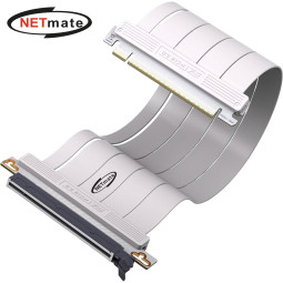 강원전자 넷메이트 PCI-E 5.0 라이저 케이블 300mm (화이트/180도) [EZDIY-FAB] NM-DPC2477
