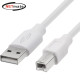 강원전자 넷메이트 USB2.0 AM-BM 케이블 5m (화이트) NM-TUB250