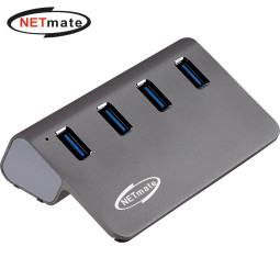 강원전자 넷메이트 USB3.2 4포트 허브 (실버) NM-UT324S