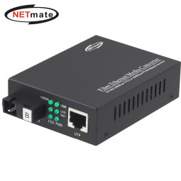 강원전자 넷메이트 기가비트 이더넷 BiDi 광 컨버터(SC/TX1550nm/RX1310nm/20km) NM-OFC08B