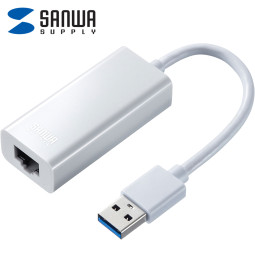 강원전자 산와서플라이 USB3.0 기가비트 랜카드 (화이트) USB-CVLAN1WN
