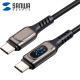 강원전자 산와서플라이 USB2.0 C타입 100W 고속충전 디스플레이 케이블 1m 500-USB076