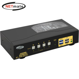 강원전자 넷메이트 듀얼 4K 60Hz HDMI KVM 4:1 스위치(USB) NM-HK4604D