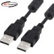강원전자 넷메이트 USB2.0 AM-AM 케이블 5m (블랙/노이즈필터) NMC-UA250C