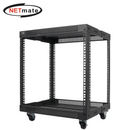 강원전자 넷메이트 조립식 오픈 허브랙, 블랙 NM-S650FRB