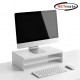 강원전자 넷메이트 다용도 2단 메탈 받침대, 400x260x125mm 화이트 NM-AM400WF