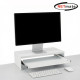 강원전자 넷메이트 다용도 2단 슬라이딩 메탈 받침대, 400x260x125mm 화이트 NM-AM400WB