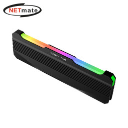 강원전자 넷메이트 ARGB 알루미늄 메모리 방열판, 블랙 단품 [EZDIY-FAB] NM-DPI268