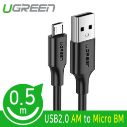Ugreen U-60135 USB2.0 마이크로 5핀 케이블 0.5m (블랙)