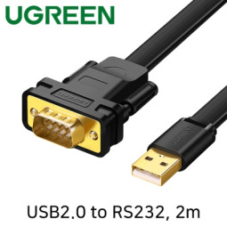 Ugreen U-20218 USB2.0 to RS232 시리얼 컨버터(FTDI/FLAT 2m)
