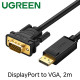 Ugreen U-10235 DisplayPort to VGA(RGB) 컨버터(케이블 타입 2m)