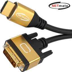 강원전자 넷메이트 HDMI to DVI Gold Metal 케이블 1.5m NM-HDM15