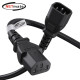 강원전자 넷메이트 AC 파워코드 연장 케이블 2m, 블랙 NMP-SPC020BF
