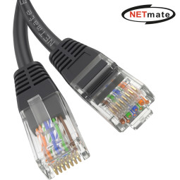 강원전자 넷메이트 CAT.6 UTP 랜 케이블 1m, 블랙 NMC-U601BK
