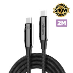 유니콘 1M USB C to C타입 240W 초고속2.0충전 PD3.1 QC3.0 충전데이터케이블 PLC-1M240W