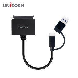 유니콘 2.5인치 HDD/SSD듀얼 컨버터 SATA케이블(A+C타입) USB3.1 FD-900D
